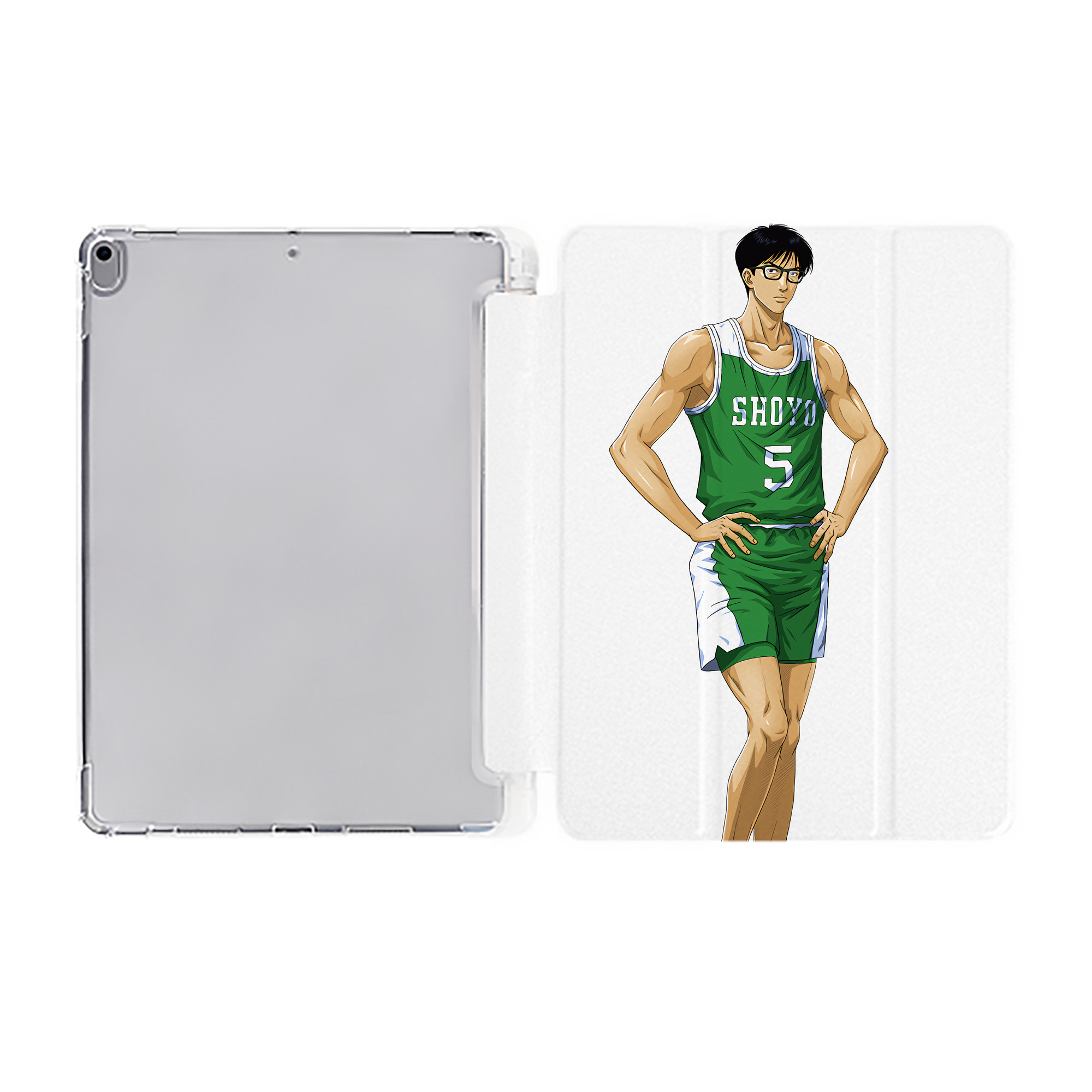 （画像用） SLAM DUNK／スラムダンク IPad ケース ペン収納付き 三つ折りスタンド PUレザー×シリコン 対応機種9.5/10.5/10.9インチ